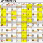 Kalender 2018 Vorlagen Excel Erstaunlich Kalender 2018 Hamburg Ausdrucken Ferien Feiertage