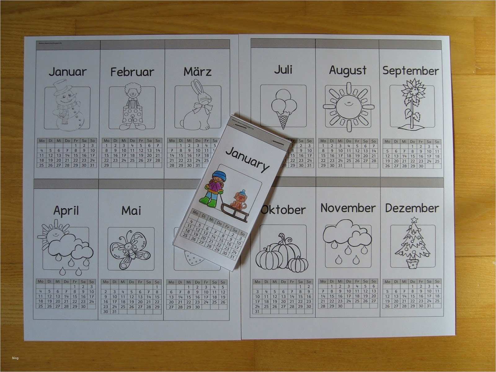 Kalender Basteln Vorlagen Wunderbar Kalender Selbst Basteln