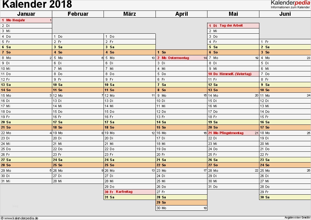 Kalender Vorlage Pdf Schön Kalender 2018 Zum Ausdrucken Als Pdf 16 Vorlagen Kostenlos