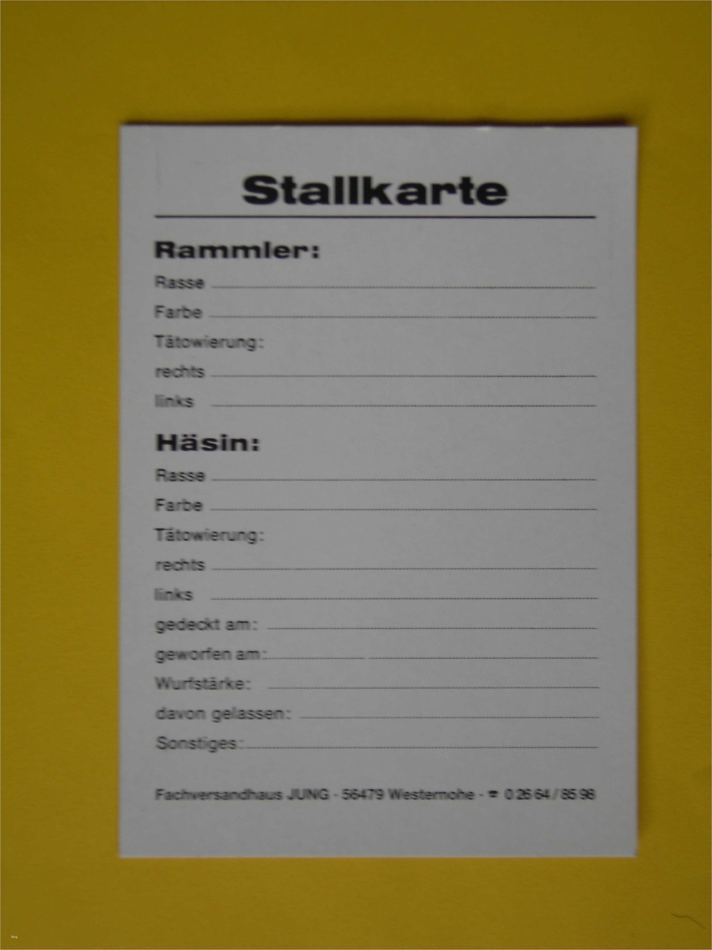 Kaninchen Zuchtbuch Vorlage Luxus Kaninchen Stallkarte Für K 457 Zooversandhaus Jung