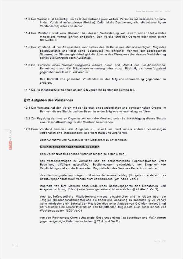 47 Hübsch Kassenprüfung Verein Vorlage Abbildung 2 Statut des Vereins Muster Vorlage zum Download
