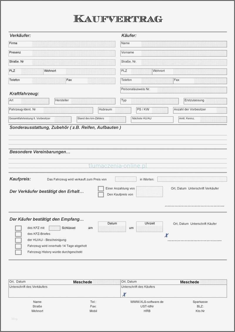 Kaufvertrag Fahrrad Vorlage Süß Vordruck Kfz Kaufvertrag