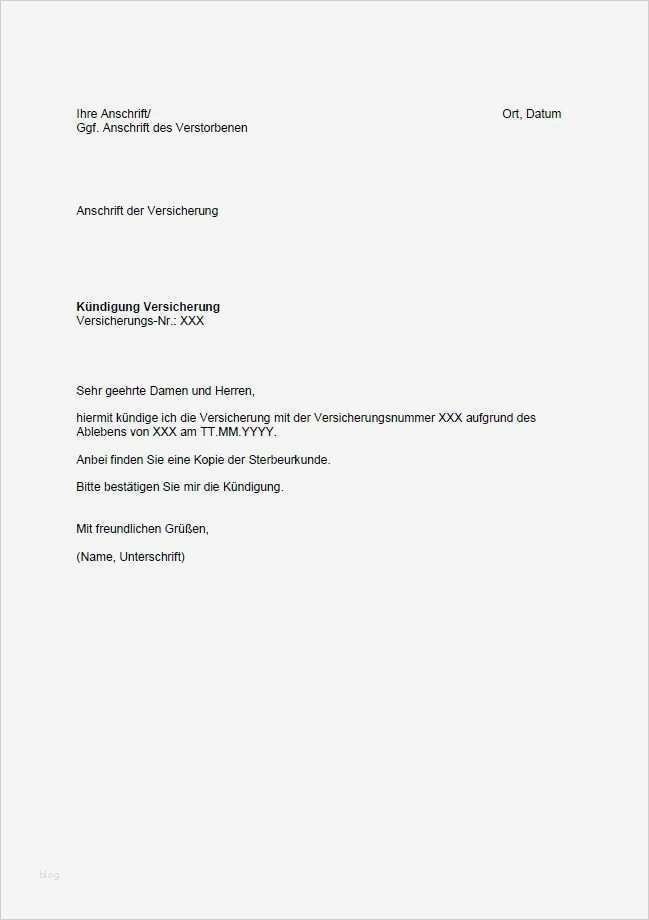 Kfz Versicherung sonderkündigungsrecht Vorlage Elegant Kündigung Kfz Versicherung Vorlage sonderkündigungsrecht