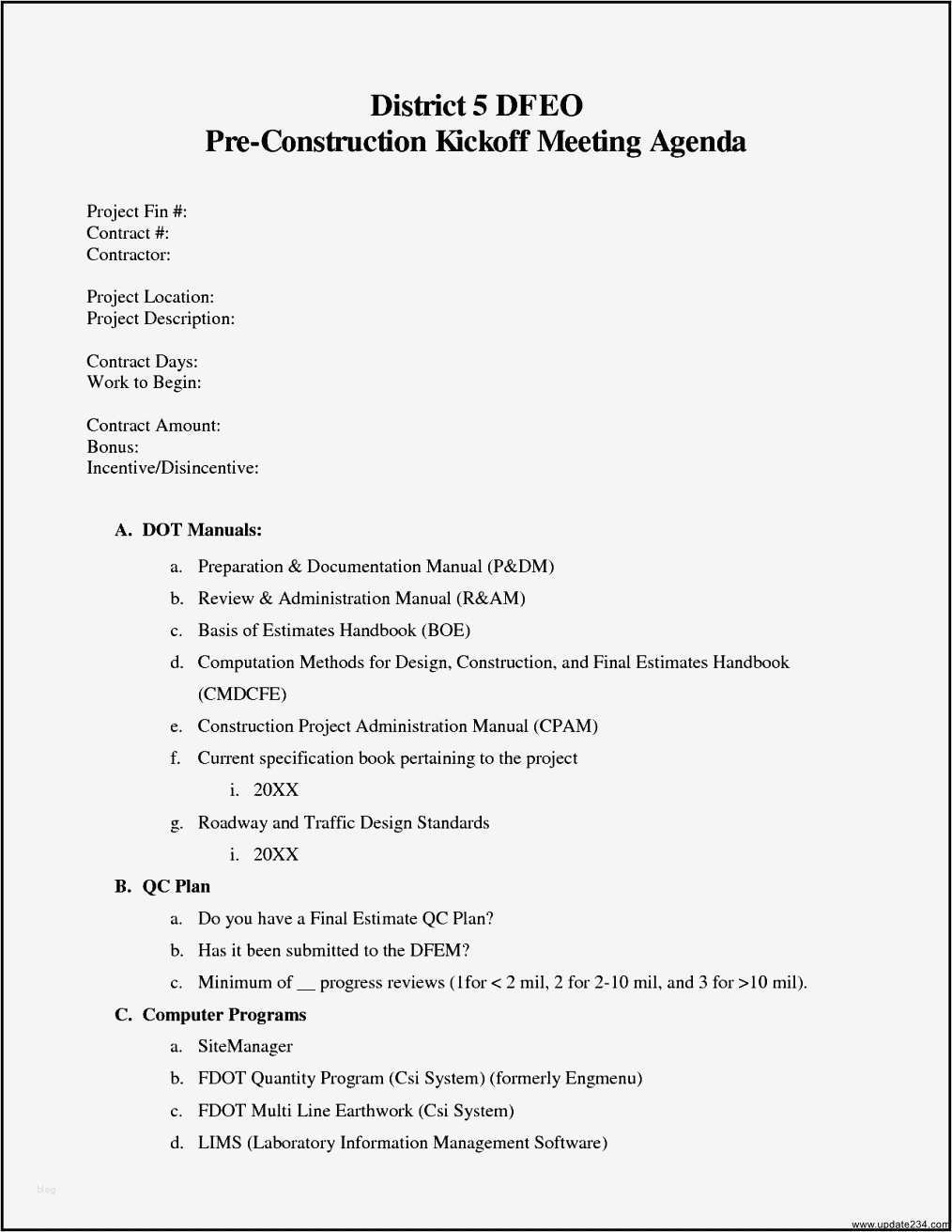 Kick Off Meeting Vorlage Angenehm Construction Kick F Meeting Agenda Template
