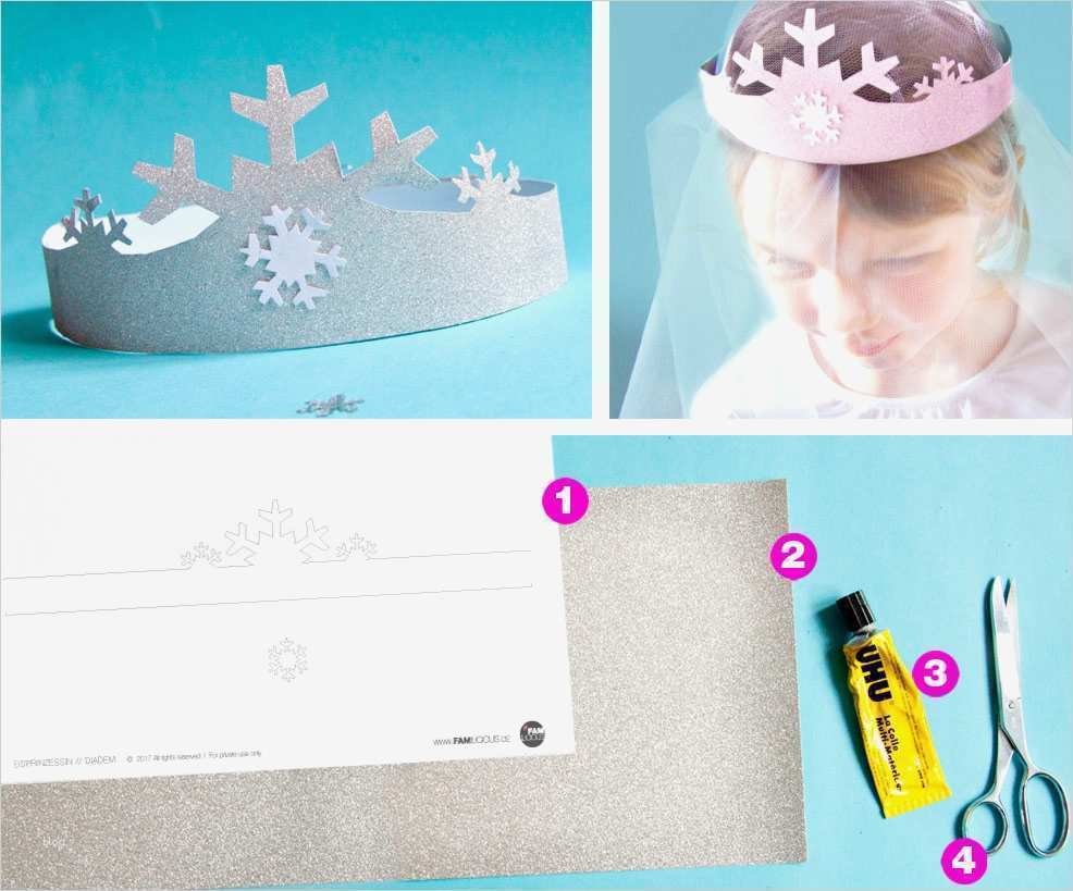Kindergeburtstag Krone Basteln Vorlage Erstaunlich Diy EiskÖnigin Krone Basteln