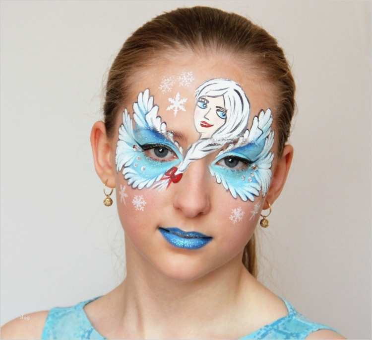 Kinderschminken Vorlagen Elsa Angenehm Mit Sem tollen Elsa Make Up Sticht Ihr Kind Am