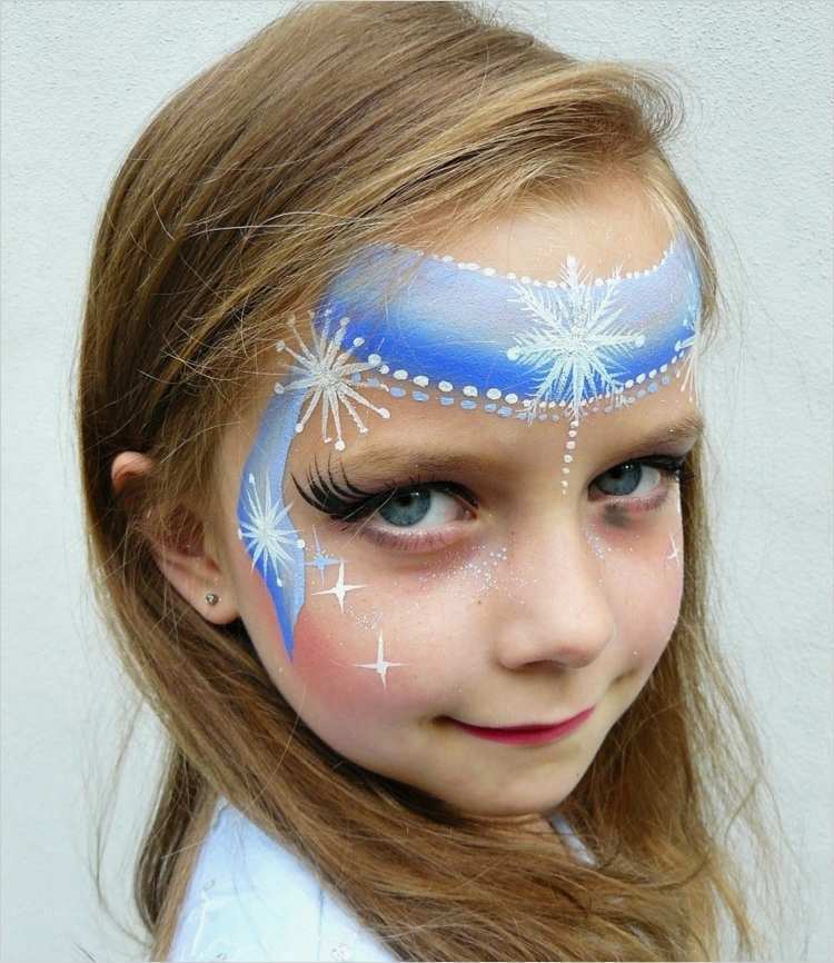 Kinderschminken Vorlagen Elsa Wunderbar Mit Sem tollen Elsa Make Up Sticht Ihr Kind Am