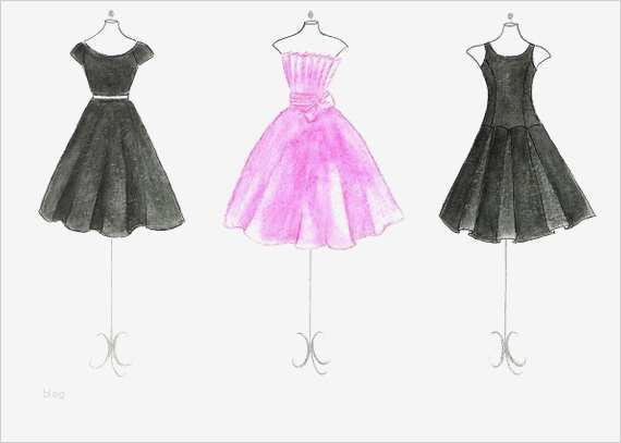 Kleider Zeichnen Vorlage Beste Aquarell Schwarz Und Rosa Kleider Fashion Illustration Teen