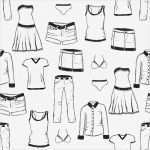 Kleider Zeichnen Vorlage Bewundernswert Doodle Kleidung Muster Stock Vektor