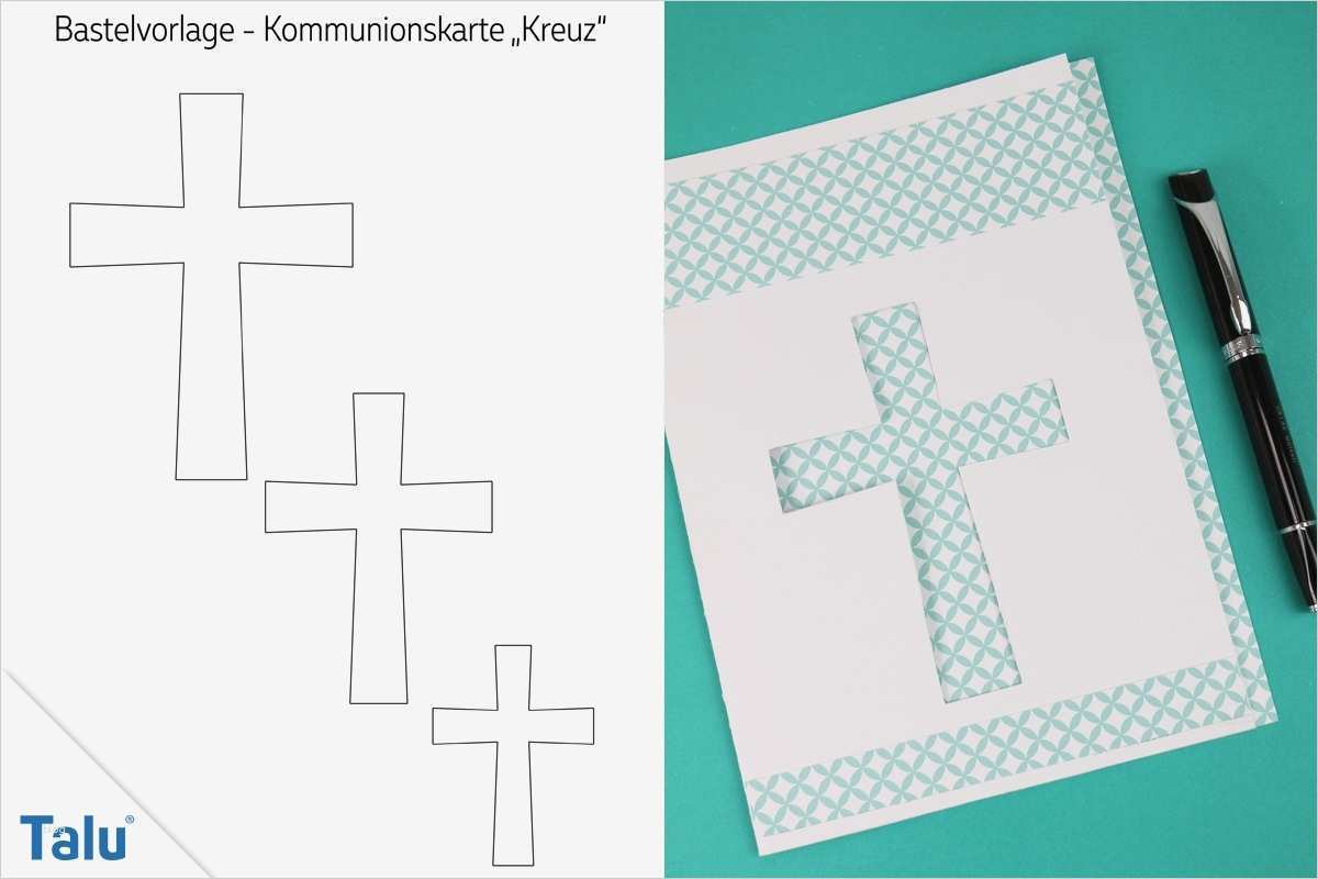 Kommunionkarten Vorlagen Kostenlos Wunderbar Kommunionskarten Selber Basteln Einladungskarte Für
