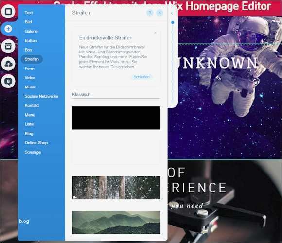 Konzept Homepage Vorlage Cool Neues Vom Wix Homepage Editor Streifen Und Trendige