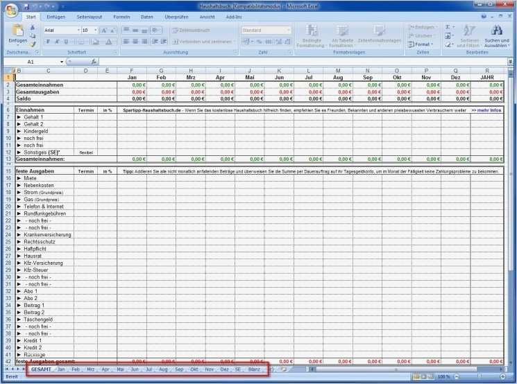 Kostenaufstellung Vorlage Kostenlos Bewundernswert Spartipp Haushaltsbuch Mit Excel Einnahmen Und Ausgaben