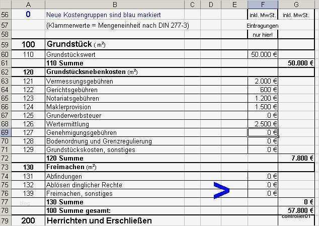Kostenaufstellung Vorlage Kostenlos Hübsch Din 276 Baukosten 2016 Bruttorauminhalt Umbauter Raum Eur