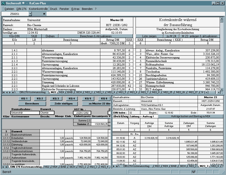 Kostenkontrolle Excel Vorlage Erstaunlich Kostenkontrolle N Rbbau U Din 276 Fischersoft