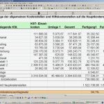 Kostenrechnung Excel Vorlage Kostenlos Angenehm Kostenloses Excel tool Gemeinkostenumlage