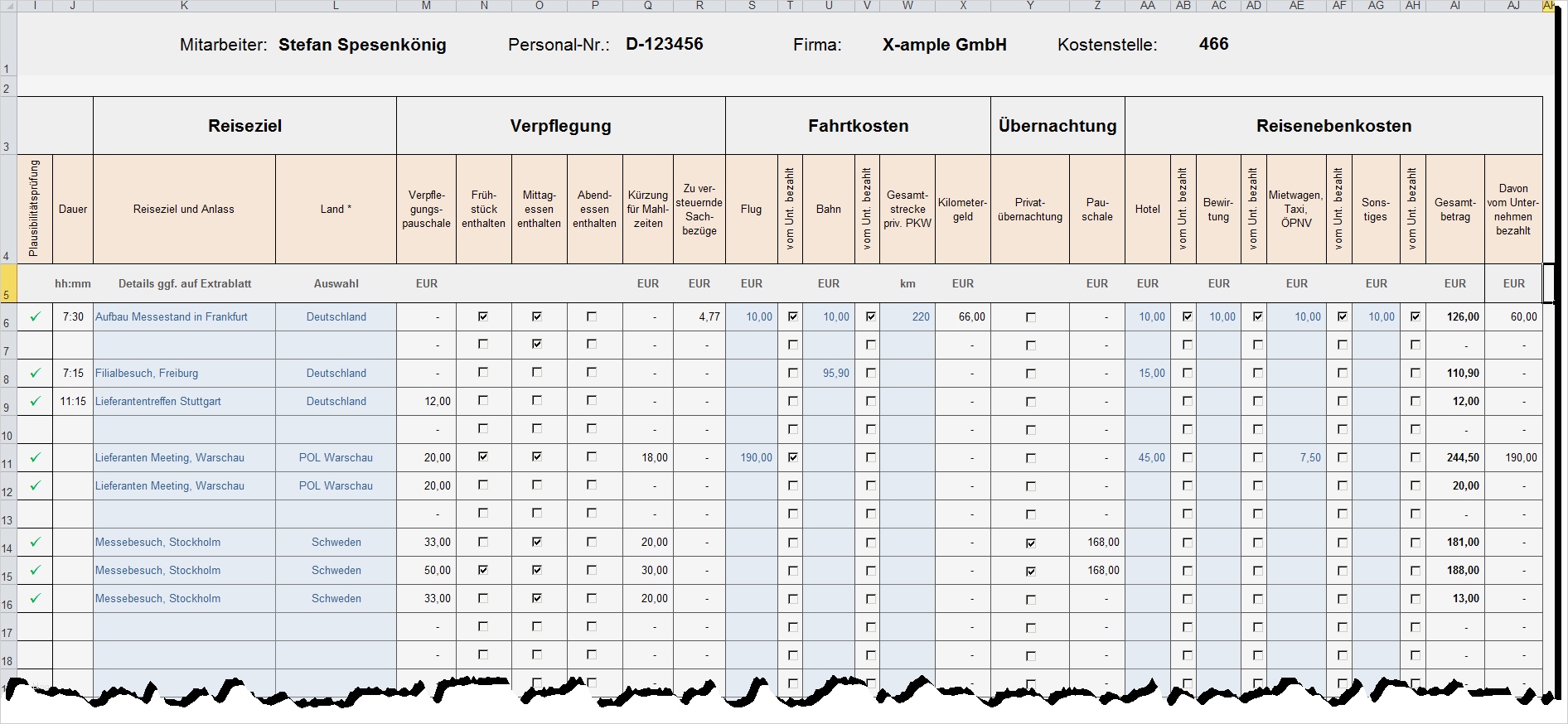 Kostenrechnung Excel Vorlage Kostenlos Hübsch Excel Reisekostenabrechnung
