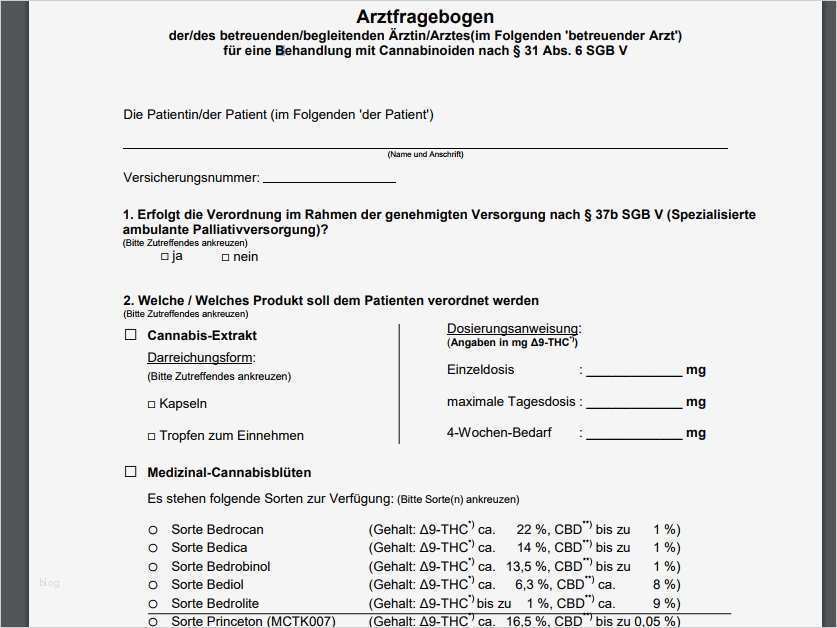 Kostenübernahme formular Vorlage Elegant Cannabis Auf Rezept Kostenübernahme formular Pdf