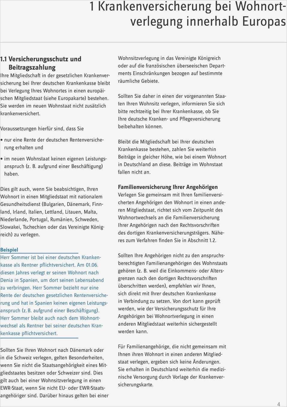 Krankenversicherung Kündigen Ausland Vorlage Elegant Meine Krankenversicherung Bei Wohnort Im Ausland Pdf