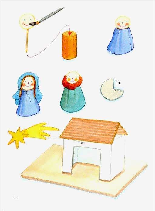 Krippe Basteln Vorlage Einzigartig Basteln Mit Kindern Kostenlose Bastelvorlage Advent