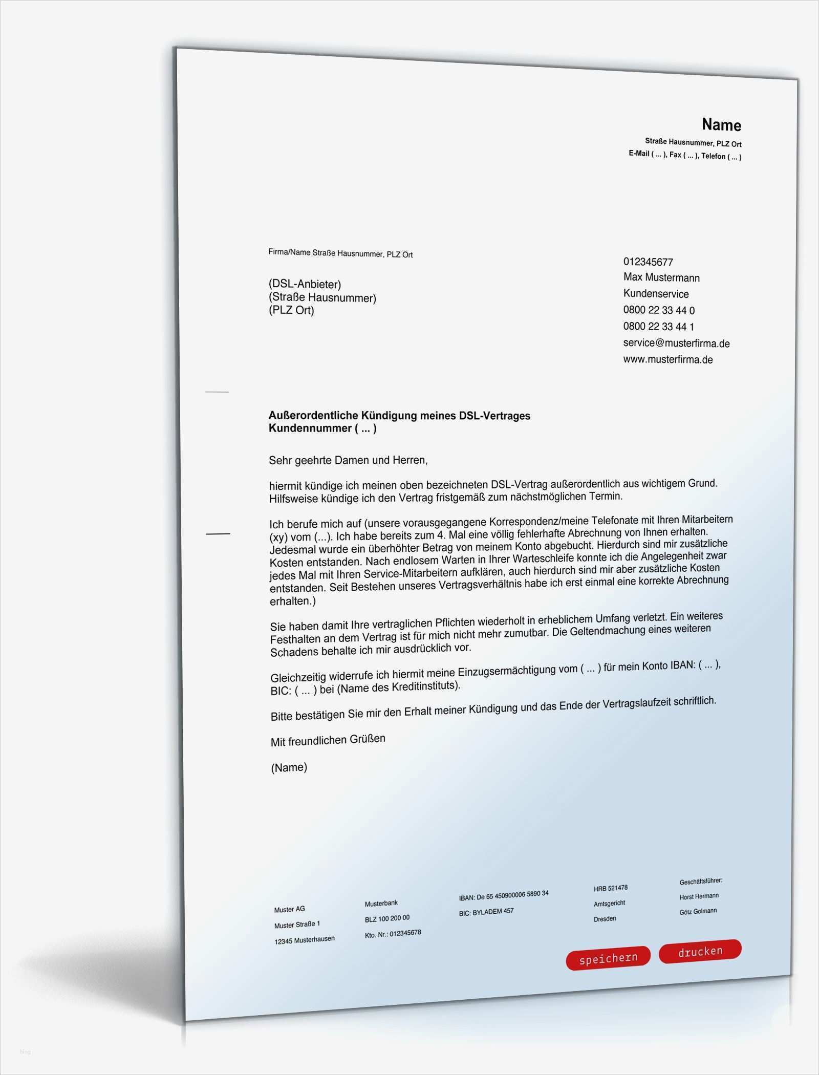 Kündigung Anwalt Vorlage Schönste 1und1 Kündigung Vorlage