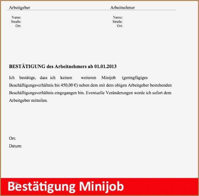 Kündigung Arbeitsvertrag Vorlage Arbeitgeber Best Of 10 Kundigung Minijob Muster Vorlagen123 Vorlagen123