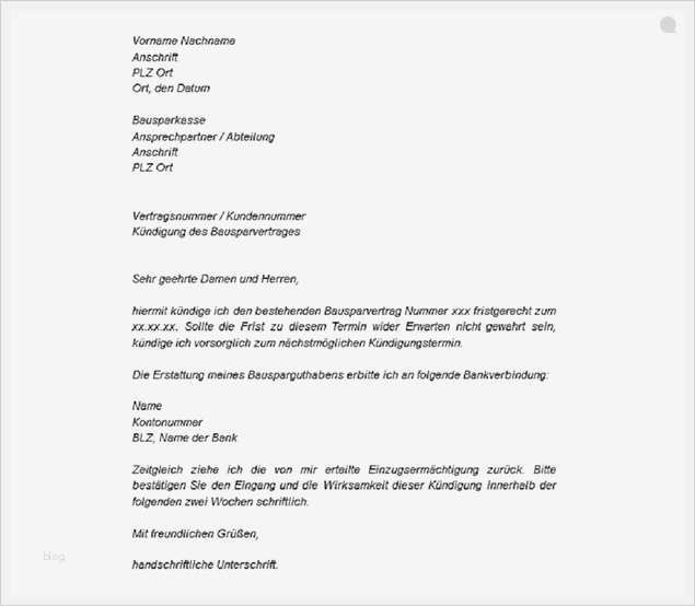 Kündigung Bausparer Vorlage Genial Bkm Bausparkasse Mainz Bausparvertrag Kündigen Info 16