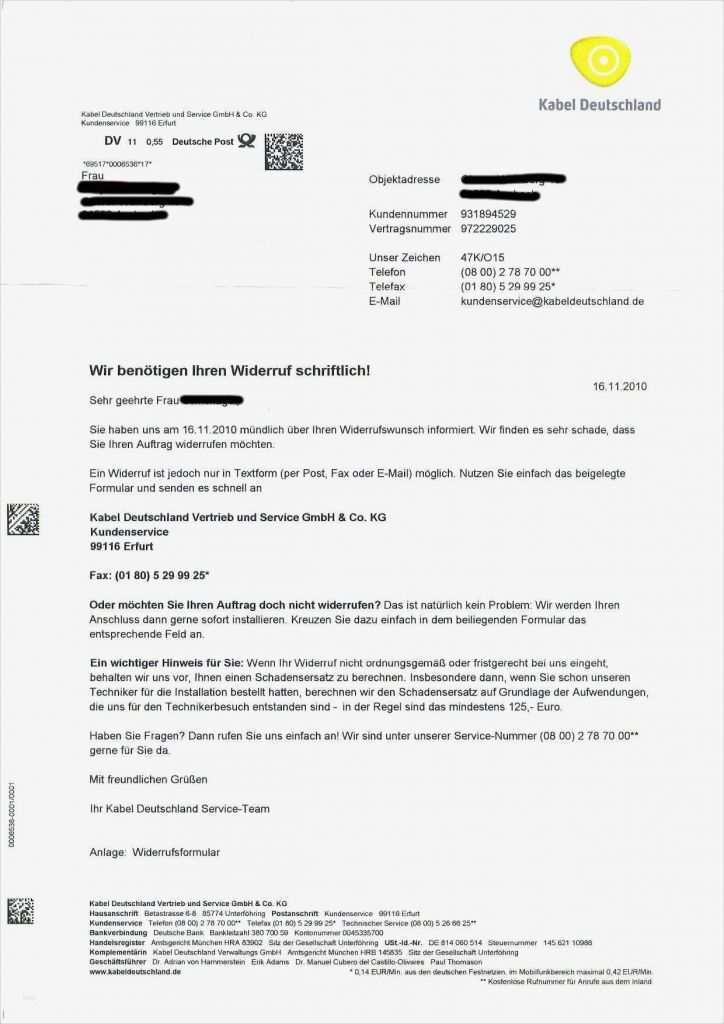 Kündigung Fernsehen Vorlage Einzigartig Kabel Deutschland Kündigung Vorlage