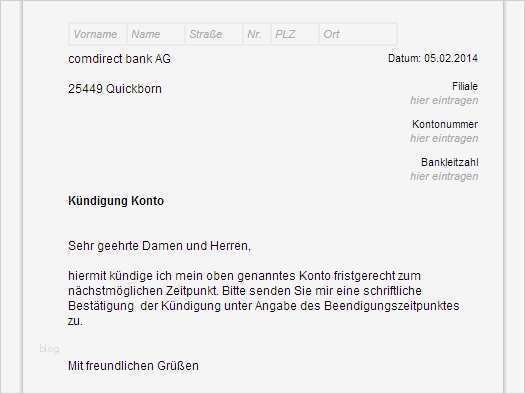 Kündigung Girokonto Vorlage Kostenlos Genial Direct Konto Kündigen Vorlage Download Chip