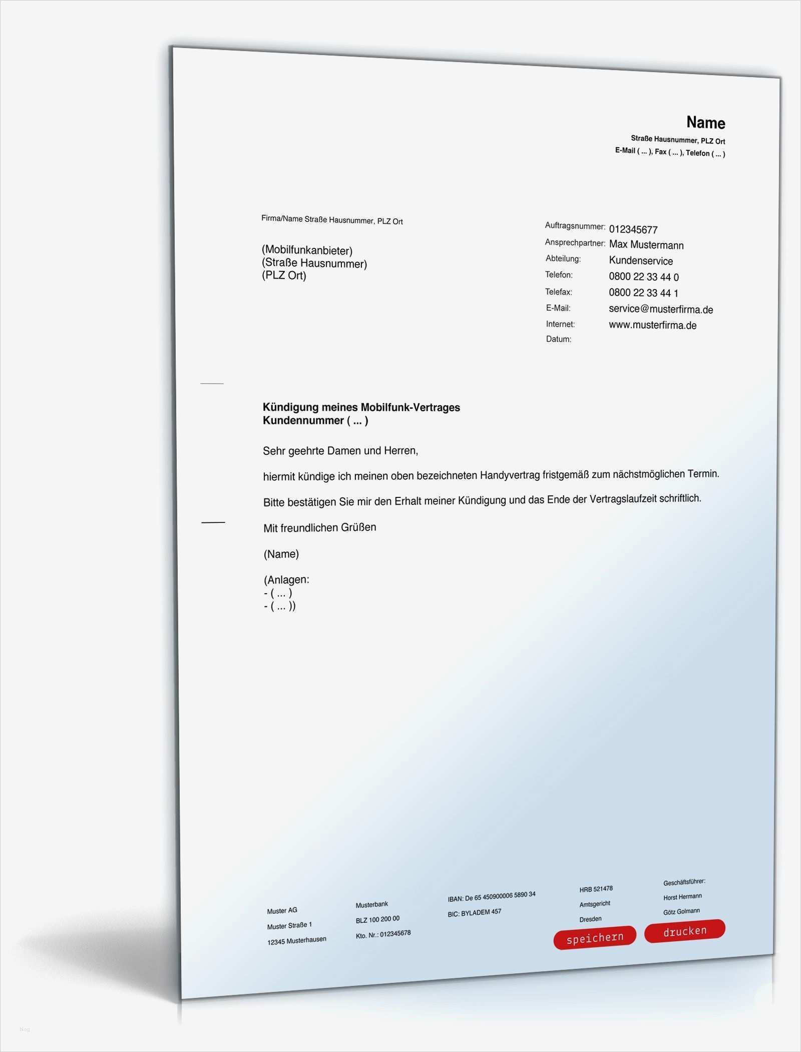 Kündigung Im Beiderseitigen Einvernehmen Vorlage Gut Handyvertrag Kündigung Vorlage