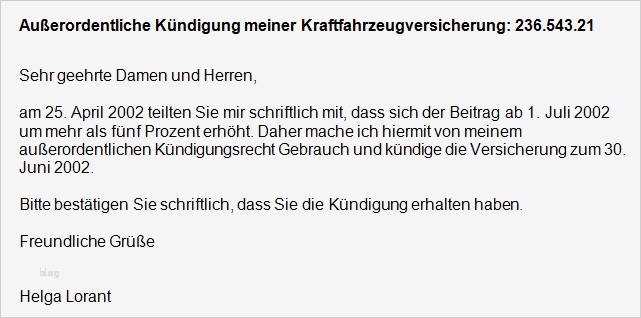 Kündigung Kfz Versicherung Vorlage Word Schön Kündigung Kfz Versicherung Fice Lernen