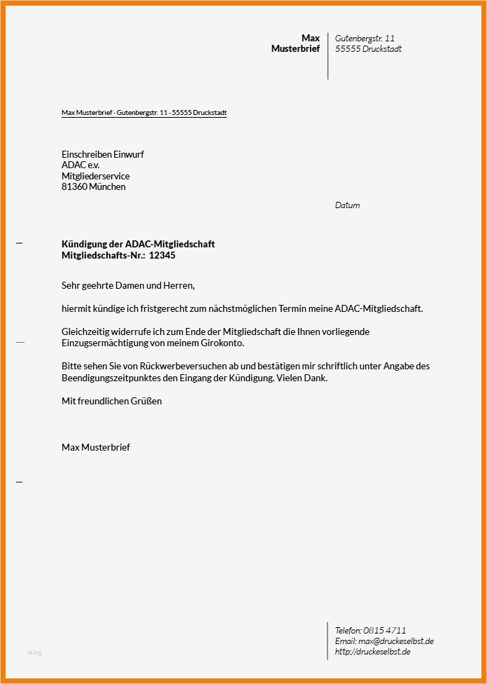 Kündigung Krankenkasse Auswanderung Vorlage Cool 12 Kündigung Schreiben