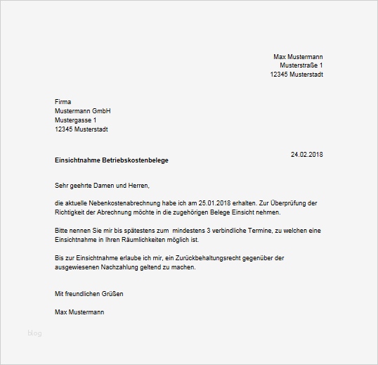 Kündigung Mandat Rechtsanwalt Vorlage Angenehm Kostenangebot Für Mieter Zur Betriebskostenabrechnung