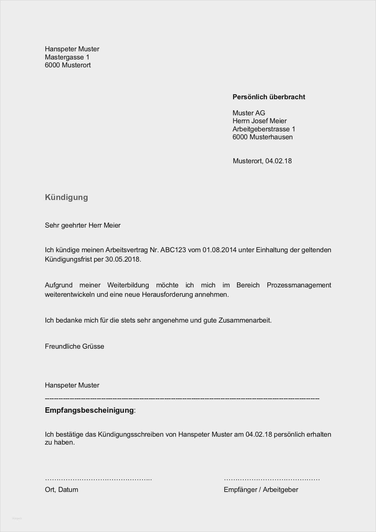 Kündigung Probezeit Vorlage Arbeitnehmer Neu Kündigungsschreiben In Der Probezeit Arbeitnehmer Vorlage