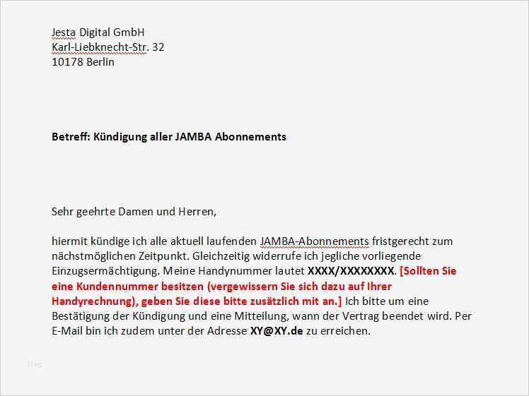Kündigung Vertrag Vodafone Vorlage Wunderbar Jamba Kündigen Vorlage Download Chip