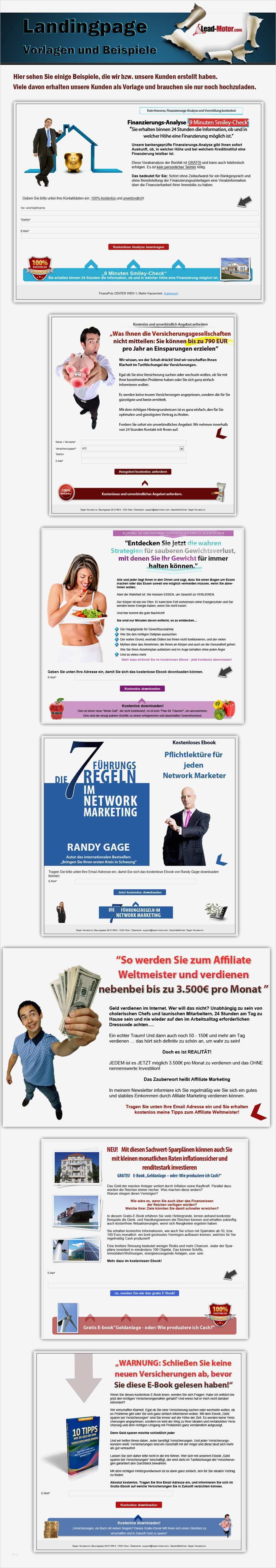 Landing Page Vorlagen Kostenlos Fabelhaft Landingpage Squeezepage Miniseiten Beispiele Und