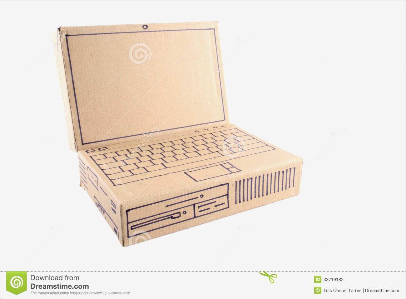 Laptop Basteln Vorlage Großartig Laptop Cardboard Stock Photo Image Of White Technology