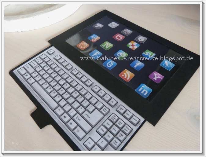 Laptop Basteln Vorlage Neu Sabines Kreativecke Tablet Pc Aus Papier