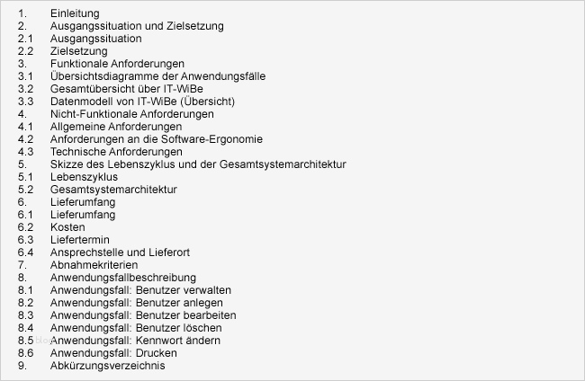 Lastenheft Vorlage Muster Luxus Lastenheft Last Projektmanagement Gliederung Praxis