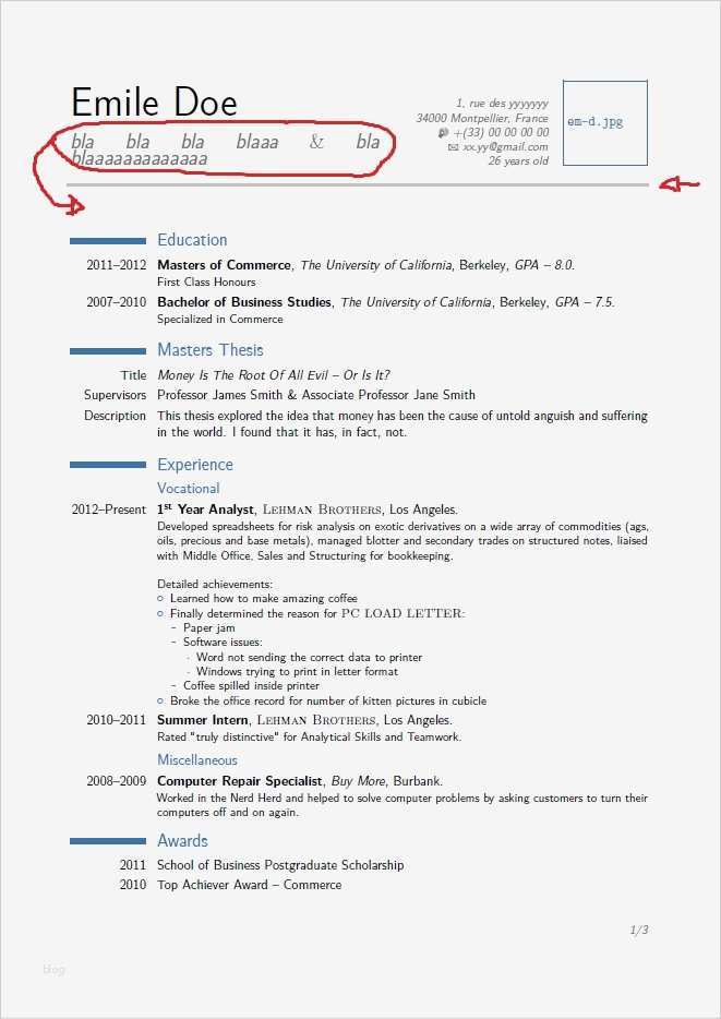 Cv latex template harvard picture