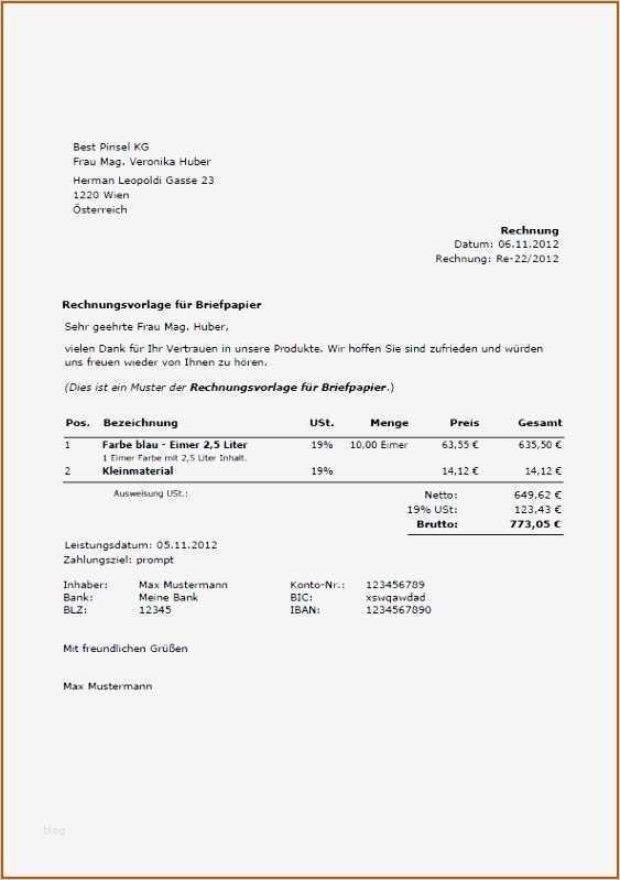 Latex Vorlage Rechnung Best Of 15 Vorlage Rechnung Kleinunternehmer Vorlagen123