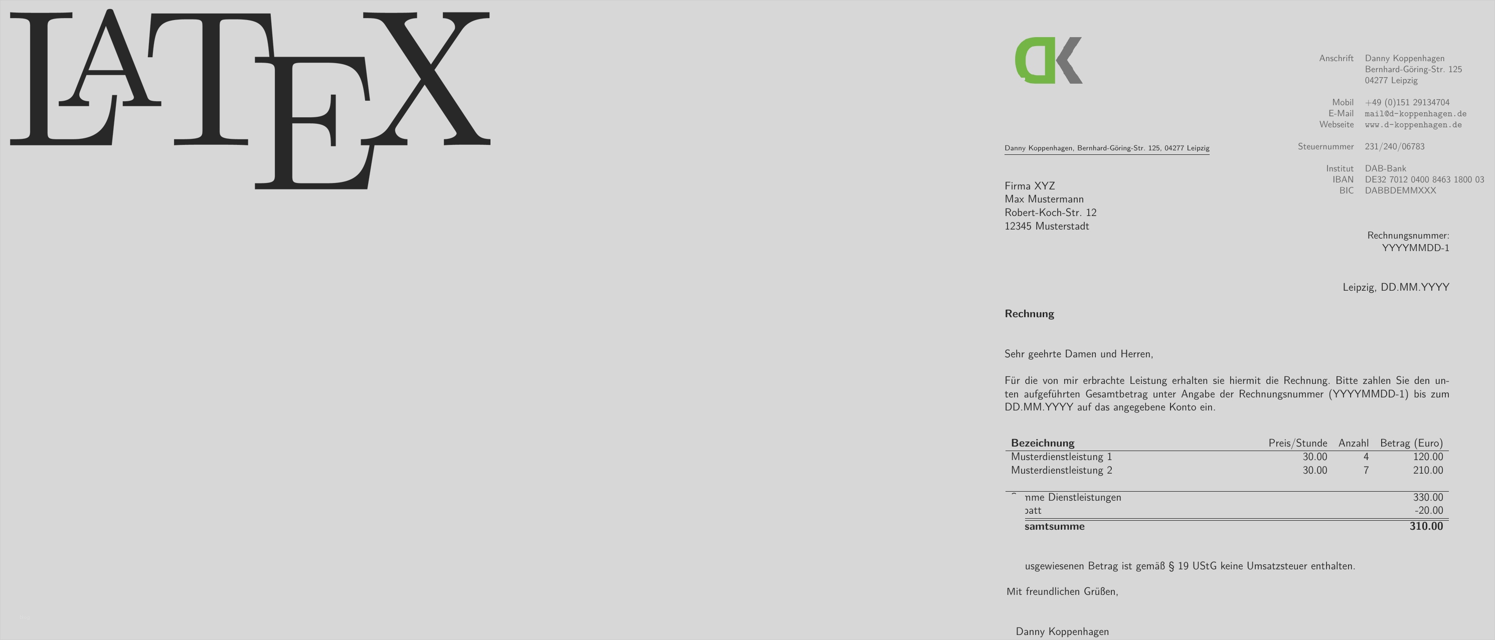 Latex Vorlage Rechnung Erstaunlich Groß Freiberufliche Rechnung Vorlage Schreiben Fotos