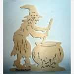 Laubsägen Mit Kindern Vorlagen Süß Laubsägevorlage Hexe Halloween Fensterbild Versch Motive