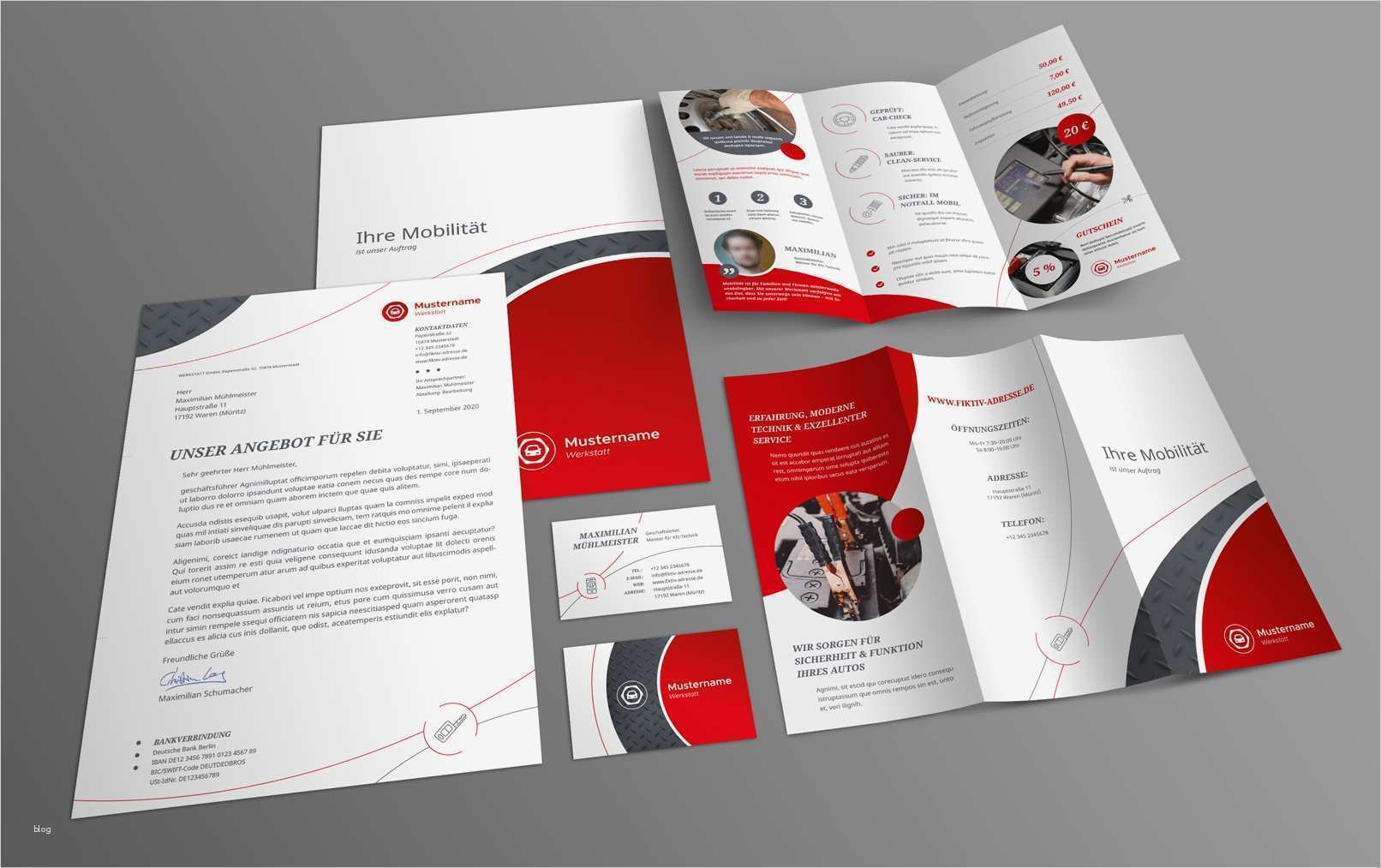 Layout Design Vorlagen Luxus Corporate Design Vorlage Für Werkstatt U A Mit