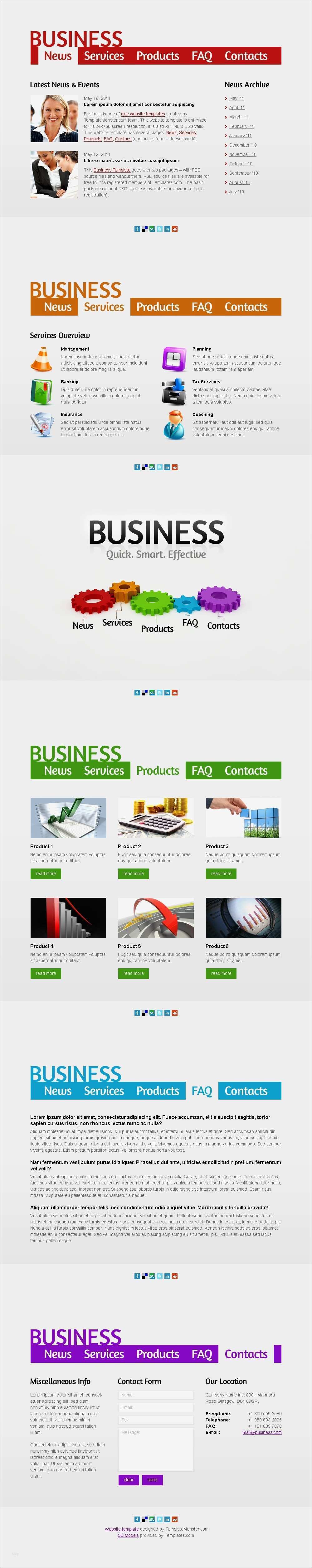 Layout Homepage Vorlagen Erstaunlich Website Vorlage Für Business Services