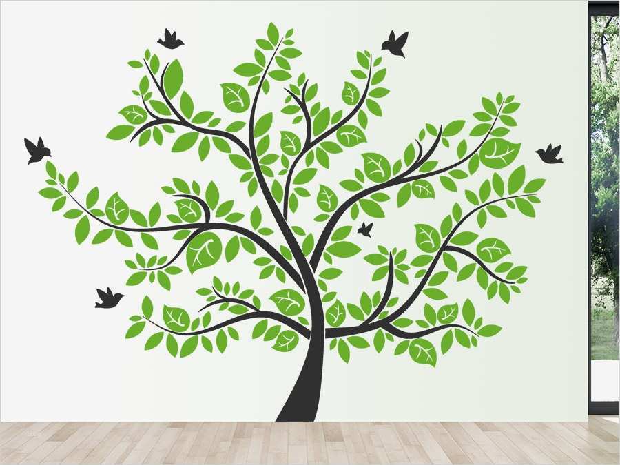 Lebensbaum Taufe Vorlage Schön Wandtattoo Lebensbaum Mit Großer Baumkrone