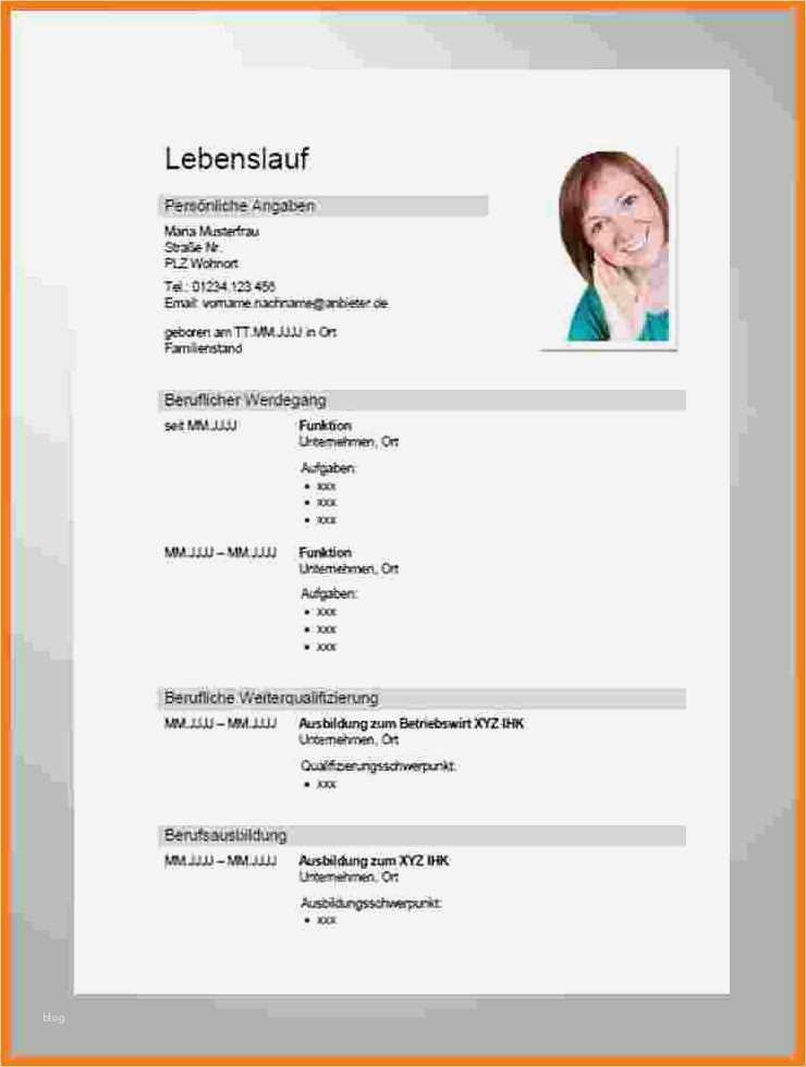 Lebenslauf Ausbildungsplatz Vorlage Elegant 8 Lebenslauf Modern Vorlage