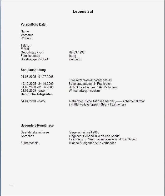 Lebenslauf Berichtsform Bundespolizei Vorlage Angenehm Lebenslauf Polizei Bewerbung