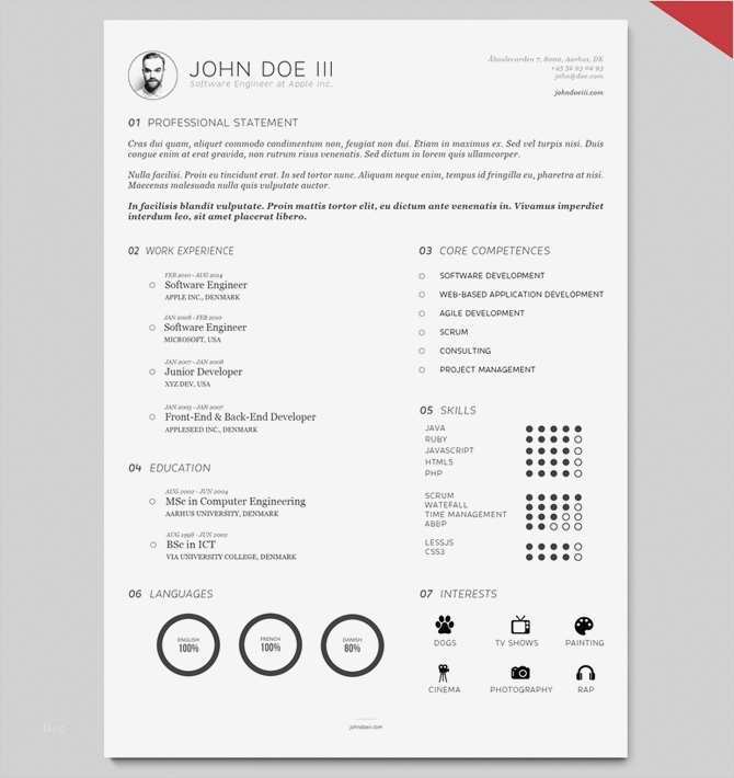 Lebenslauf Photoshop Vorlage Hübsch 30 Kreative Kostenlose Druckbare Lebenslauf Vorlagen