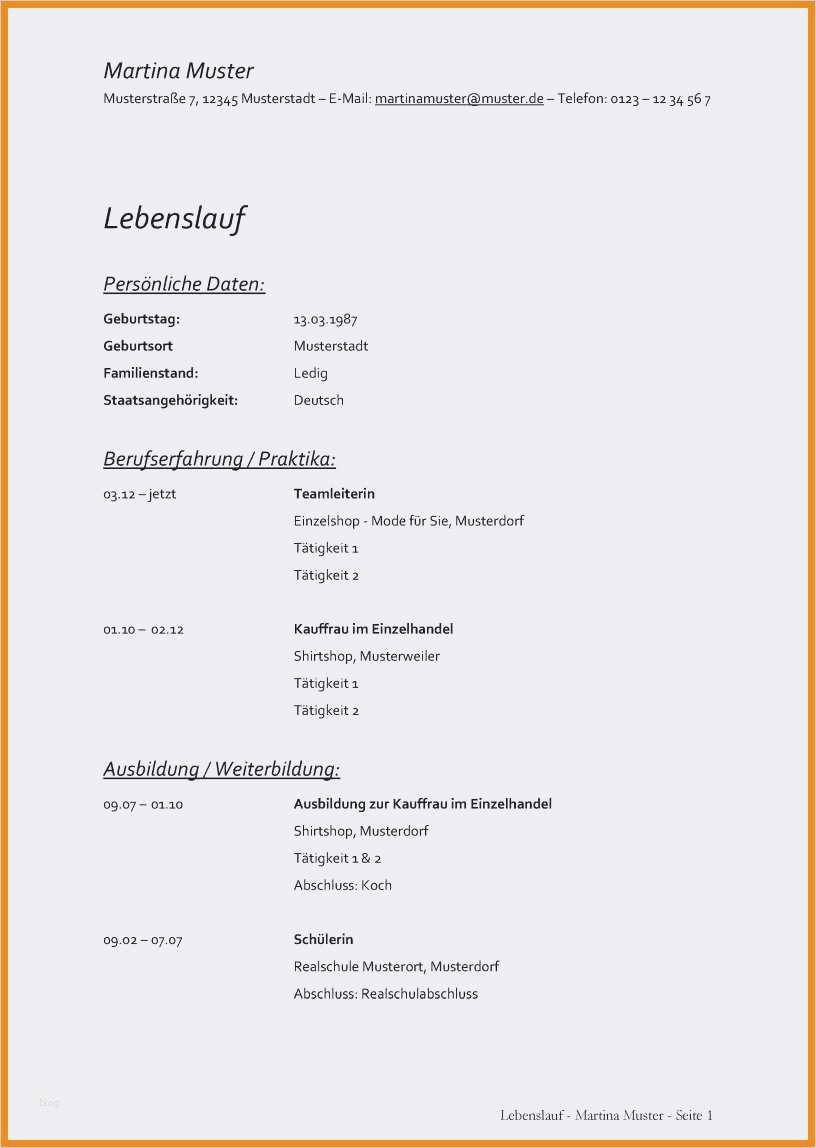 Lebenslauf Reinigungskraft Vorlage Erstaunlich 12 Bewerbung Koch Muster