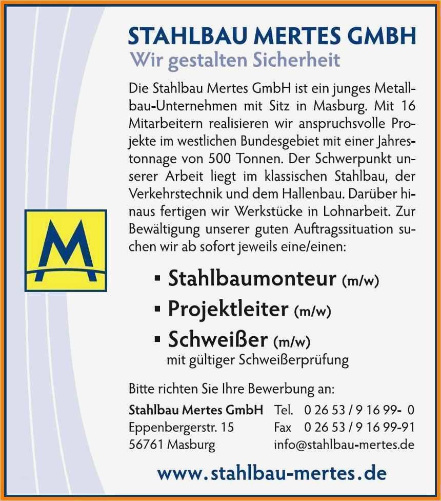 Lebenslauf Schweißer Vorlagen Wunderbar 5 Vorlage Stellenanzeige
